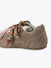 Steve Madden Nude Aziel Taupe Charm Trainers - Image 4 of 5