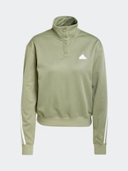 adidas Green Iconic 3 Stripe Track Top - Image 6 of 6