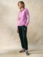 adidas Dark Purple Sportswear Linear Tracksuit - Image 2 of 5