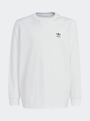 أبيض - تيشرت بكُم طويل من القطن 100% من adidas - صورة 6 من 6