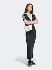 adidas Originals Black 3-Stripes Maxi Dress - Image 4 of 7