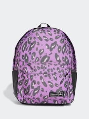 adidas Purple Animal Print Classic Backpack - Image 1 of 7