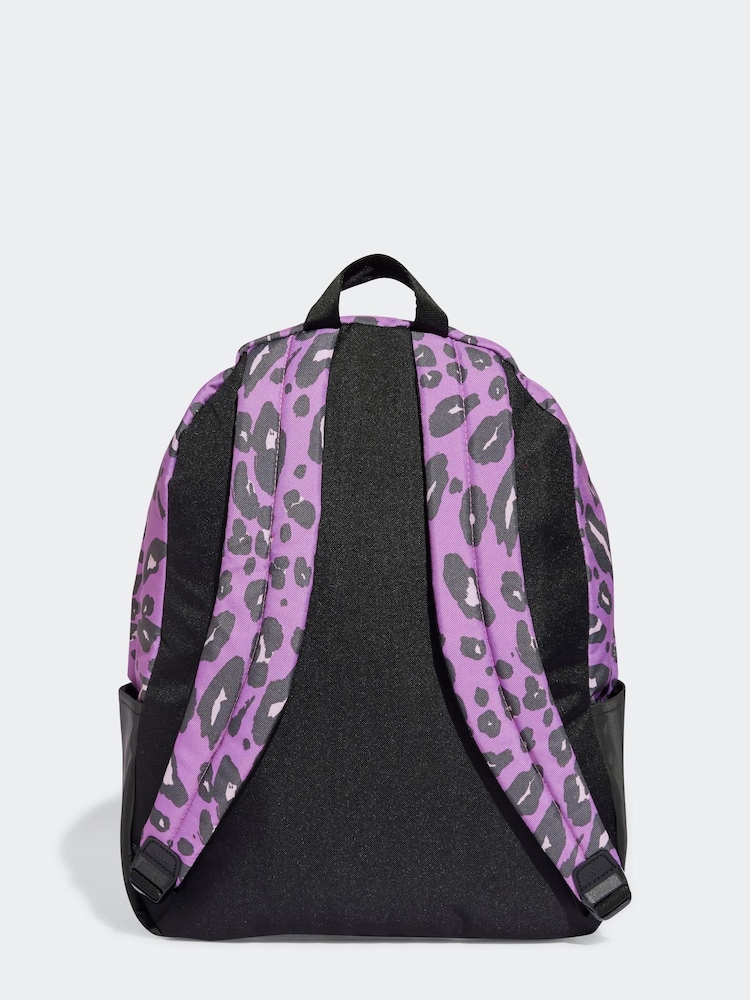 adidas Purple Animal Print Classic Backpack - Image 2 of 7