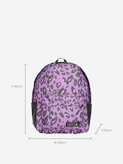 adidas Purple Animal Print Classic Backpack - Image 3 of 7