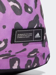 adidas Purple Animal Print Classic Backpack - Image 6 of 7