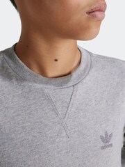 رمادي - تيشرت بكُم طويل من القطن 100% من adidas - صورة 4 من 6