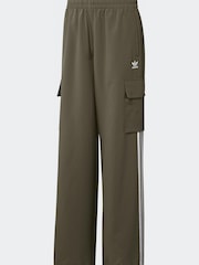 Зеленый - adidas Originals adidas Originals 3 Stripe Wide Leg Trousers - Изображение 1 из 2