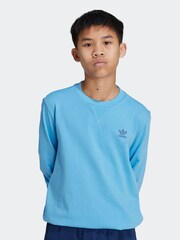 adidas Blue 100% Cotton Long Sleeve T-Shirt - Image 1 of 6