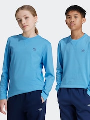 adidas Blue 100% Cotton Long Sleeve T-Shirt - Image 4 of 6