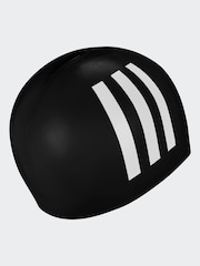 adidas Black Adidas 3-Stripes Swim Cap Kids - Image 4 of 6