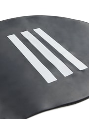 adidas Black Adidas 3-Stripes Swim Cap Kids - Image 6 of 6
