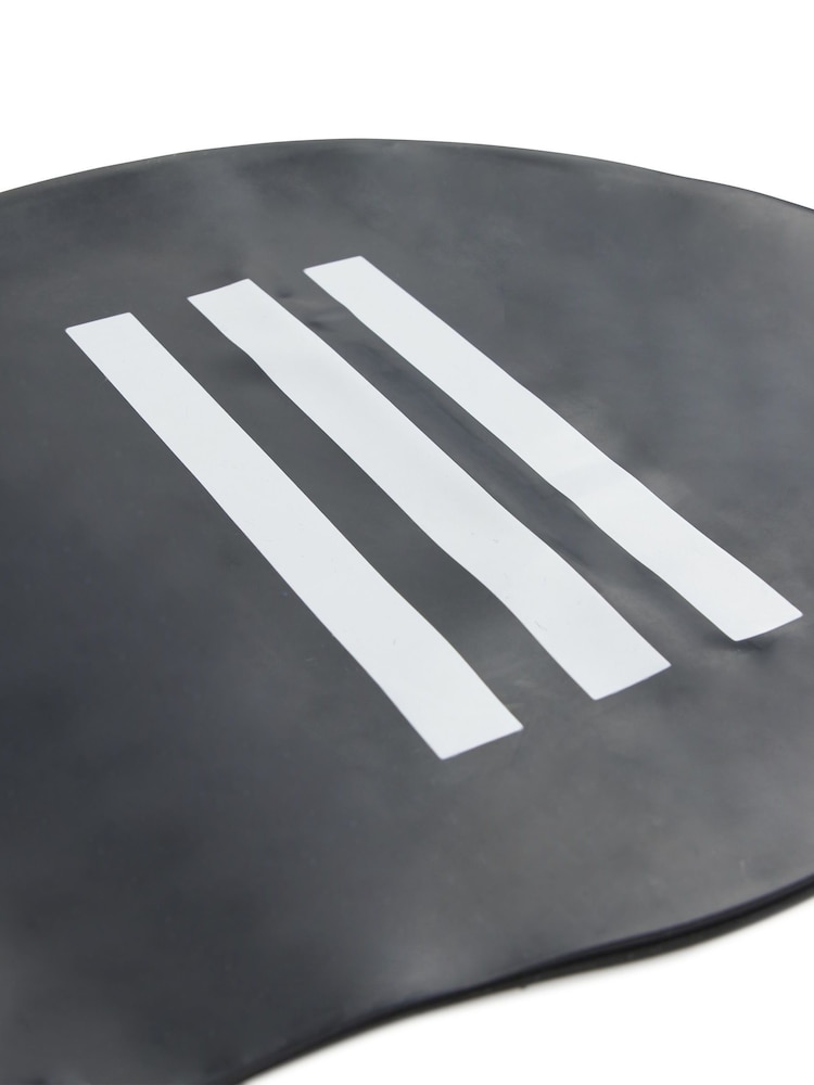 adidas Black Adidas 3-Stripes Swim Cap Kids - Image 6 of 6