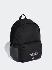 adidas Black Brand Love Allover Print Classic Backpack - Image 3 of 7