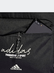 adidas Black Brand Love Allover Print Classic Backpack - Image 6 of 7
