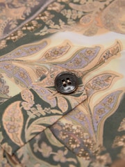 Reiss Neutral/Grey Neave Paisley-Print Shorts - Image 7 of 7