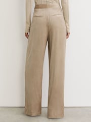 Champagne Neutre - Reiss Gretel Velvet Corduroy Wide-Leg Trousers - Image 5 sur 7