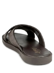 Jones Bootmaker Brown Westport Leather Mule Sliders - Image 3 of 5