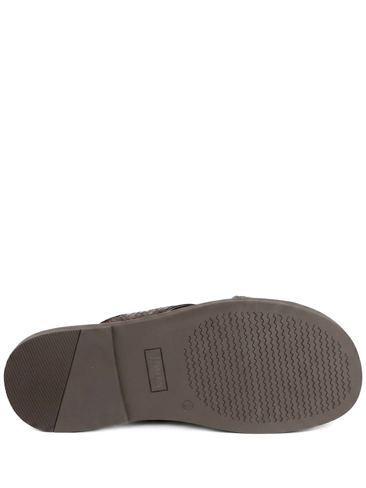 Jones Bootmaker Brown Westport Leather Mule Sliders - Image 5 of 5 Jones Bootmaker Brown Westport Leather Mule Sliders - Image 5 of 5