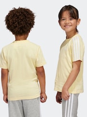 adidas Yellow Sportswear Essentials 3-Stripes 100% Cotton T-Shirt - Image 2 of 7