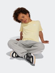 adidas Yellow Sportswear Essentials 3-Stripes 100% Cotton T-Shirt - Image 3 of 7