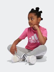 adidas Pink 100% Cotton Sportswear Essentials Logo T-Shirt - Image 4 of 6