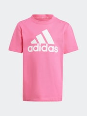 adidas Pink 100% Cotton Sportswear Essentials Logo T-Shirt - Image 6 of 6