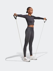 adidas Black Knit Long Sleeve T-Shirt - Image 3 of 7