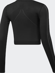 adidas Black Knit Long Sleeve T-Shirt - Image 7 of 7
