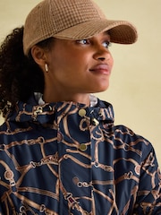 Joules Holkham Navy Blue Bridle Waterproof Packable Raincoat With Hood - Image 5 of 8