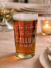 Personalised Wedding Elegant Pint Glass by PMC - Image 5 of 5