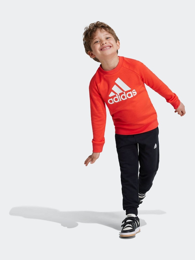 adidas Red Sportswear Essentials Logo French Terry Jogger Set - Image 1 of 8