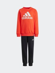 adidas Red Sportswear Essentials Logo French Terry Jogger Set - Image 6 of 8