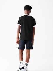 adidas originals Black Kids Originals 3-Stripes 100% Cotton T-Shirt - Image 2 of 4