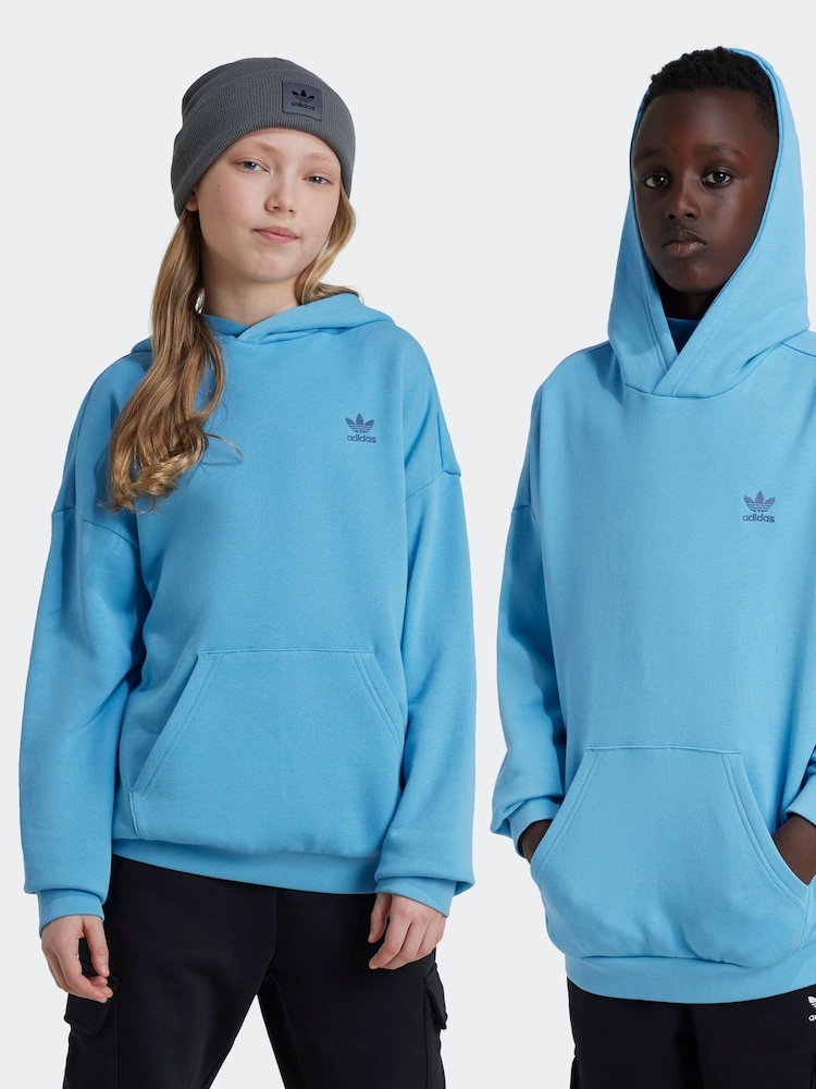 adidas Blue Kids Originals 100% Cotton Hoodie - Image 1 of 6