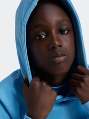 adidas Blue Kids Originals 100% Cotton Hoodie - Image 4 of 6