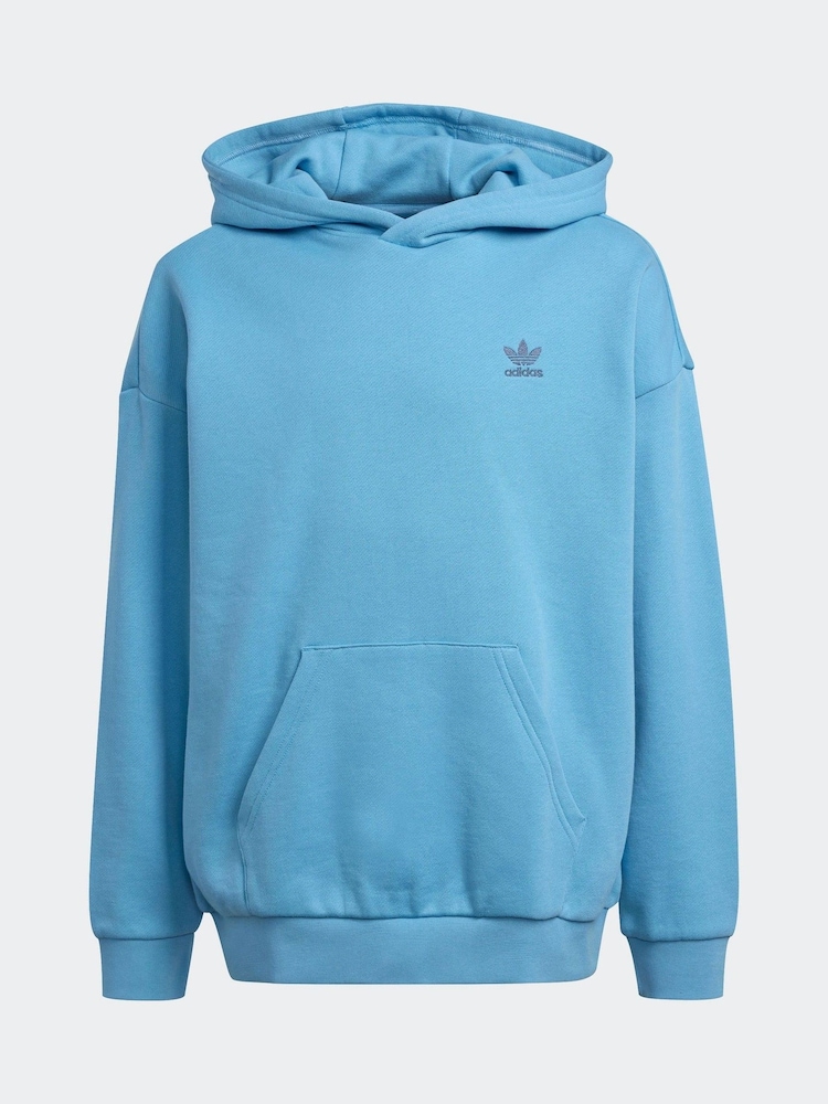 adidas Blue Kids Originals 100% Cotton Hoodie - Image 6 of 6