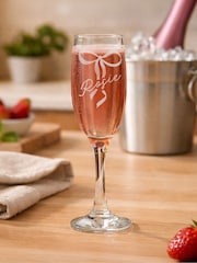 Personalised Bow Flute Glass by PMC - Image 3 of 4