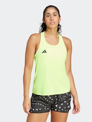 adidas Light Green Adizero Tank Vest - Image 1 of 7