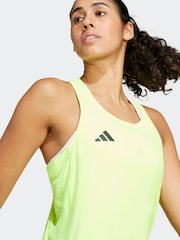 adidas Light Green Adizero Tank Vest - Image 4 of 7