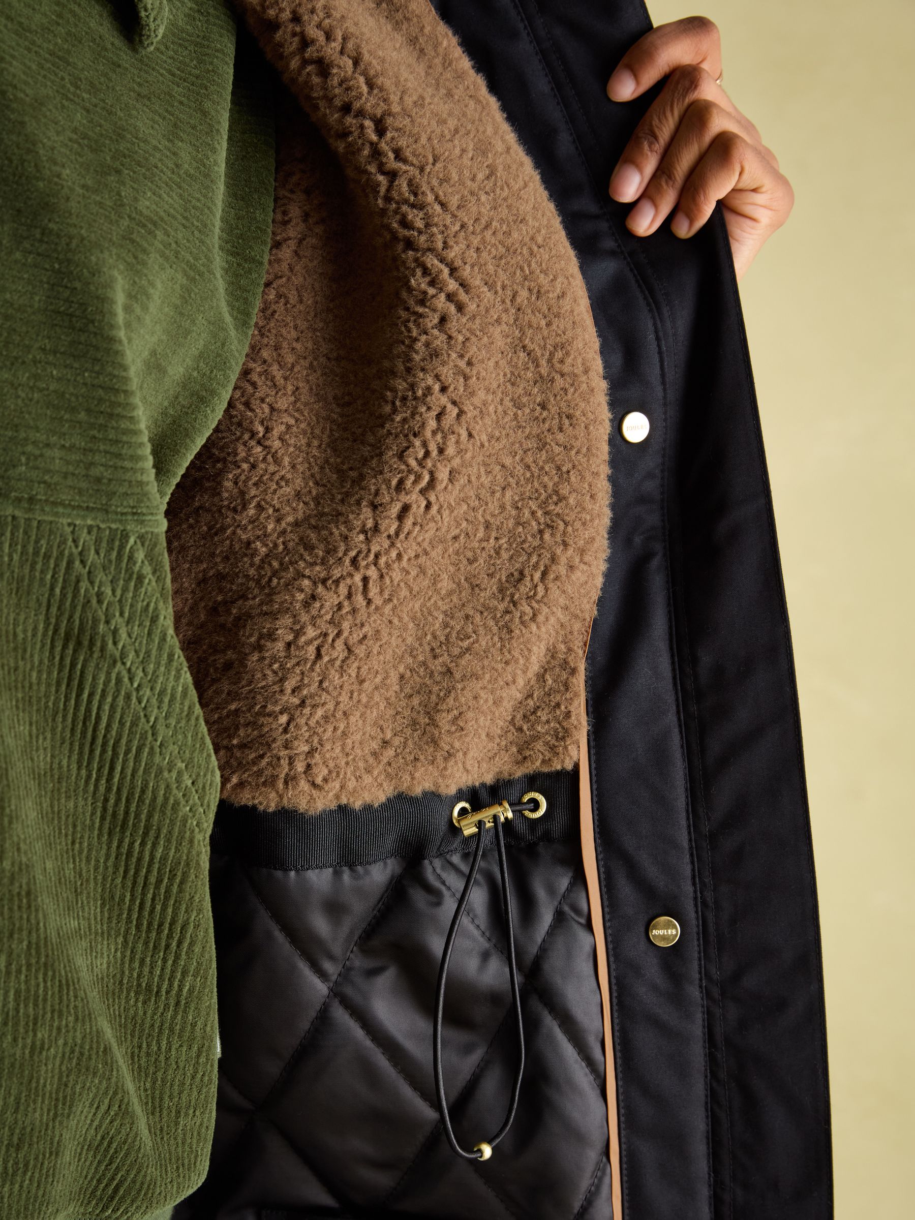 Buy Joules Harpsden Cosy Black Waterproof Fleece Lined Raincoat with Faux Fur Hood from Next USA
