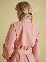 Joules Epwell Pink Waterproof Belted Trench Coat - Image 5 of 8