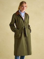 Joules Epwell Green Waterproof Belted Trench Coat - Image 1 of 9