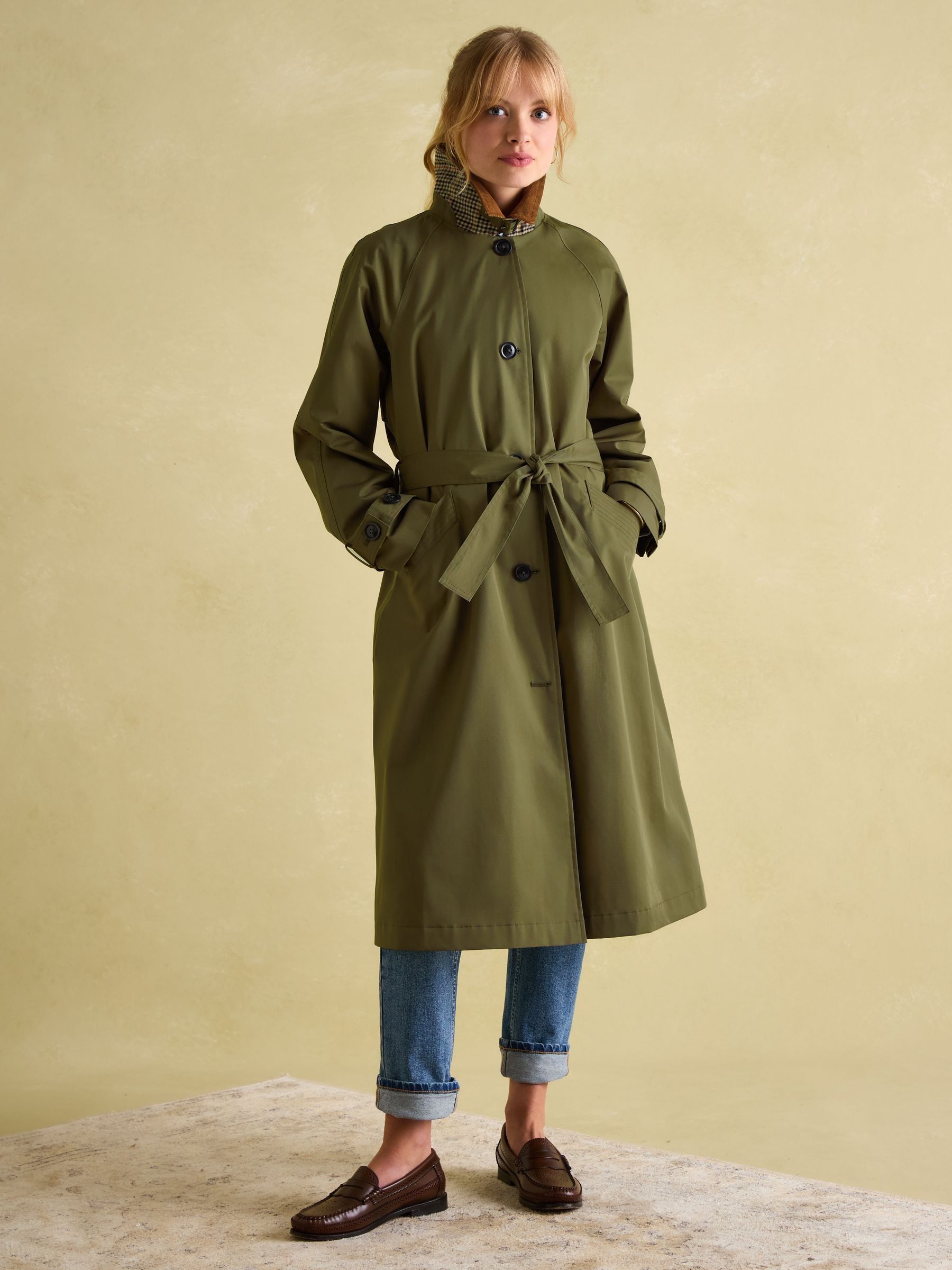 人気アイテム Green Epwell Joules Buy Waterproof from Coat Trench Belted ジャケット・アウター