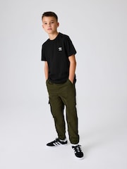 adidas originals Black Small Trefoil Logo 100% Cotton T-Shirt - Image 2 of 7