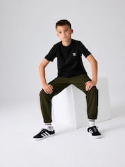 adidas originals Black Small Trefoil Logo 100% Cotton T-Shirt - Image 3 of 7