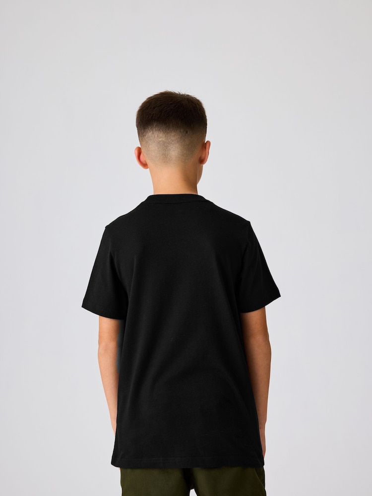 adidas originals Black Small Trefoil Logo 100% Cotton T-Shirt - Image 5 of 7