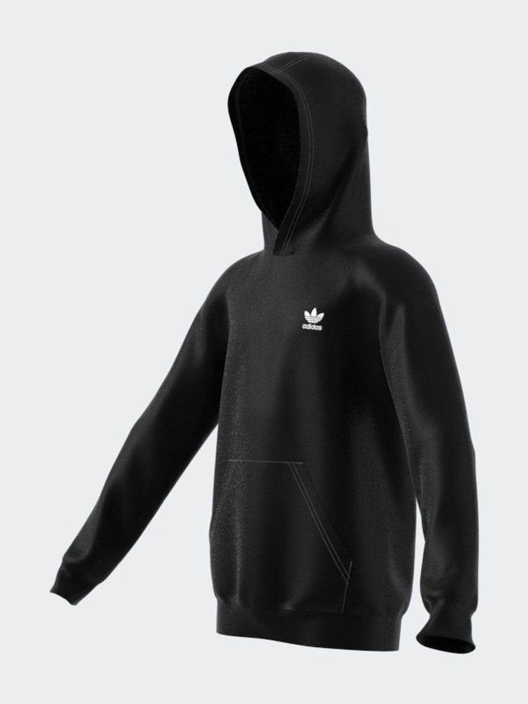 adidas originals Black Small Trefioil Logo Hoodie - Image 15 of 15