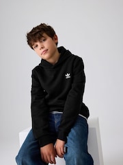 adidas originals Black Small Trefioil Logo Hoodie - Image 3 of 15