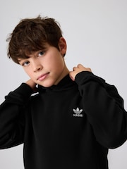 adidas originals Black Small Trefioil Logo Hoodie - Image 4 of 15