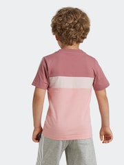 adidas Adidas Tiberio 3-Stripes Colorblock 100 % Baumwoll-T-Shirt für Kinder - Bild 2 von 6